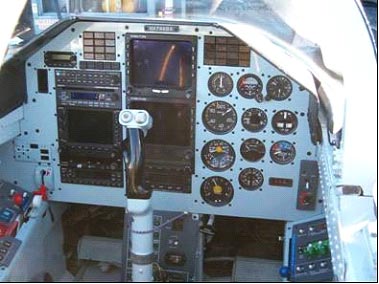 The photo shows the L-39 final product, including backlit customer panel overlays, and all backlit instrumentation.