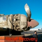 Aircraft recovery image of a crashed Sea Fury (front).